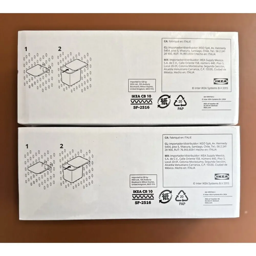 IKEA SKÅDIS 6 Pack Storage Container w/Lid Transparent Black – NEW